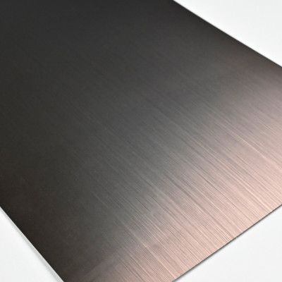 Стеновая панель PREMIUM WR-LS06 Грубошлифованная тёмная бронза - 2800*1220*5 мм