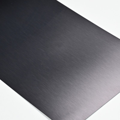 Стеновая панель PREMIUM WR-LX09 Среднешлифованный чёрный металл - 2800*1220*5 мм