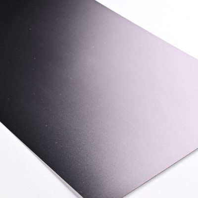 Стеновая панель PREMIUM WR-MFF03 Тонкошлифованный металл чёрный - 2800*1220*5 мм