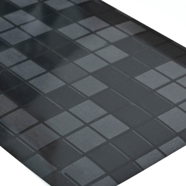 Стеновая панель PREMIUM WR-MOS02 Фактурный чёрный металл "Клетка" - 2800-1220-5 мм