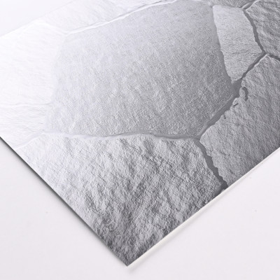 Стеновая панель PREMIUM WR-SSP01 Фактурный хром - 2800*1220*5 мм