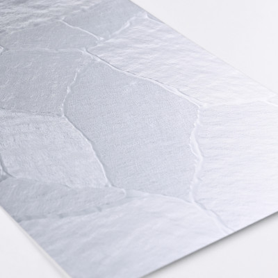 Стеновая панель PREMIUM WR-SSP06 Фактурный светлый алюминий - 2800*1220*5 мм