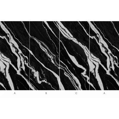 Стеновая панель CROWN Широкоформатная 80010P Мрамор Неро Маркина - 2800-1220-5 мм