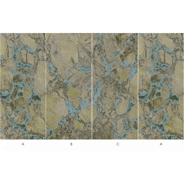 Стеновая панель CROWN Широкоформатная 80021P Кварцит Амазонит - 2800-1220-5 мм
