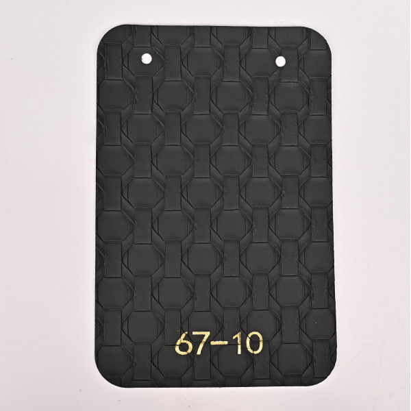 Стеновая панель CROWN 67-10 Кожа Космический Чёрный - 2800-1220-5 мм