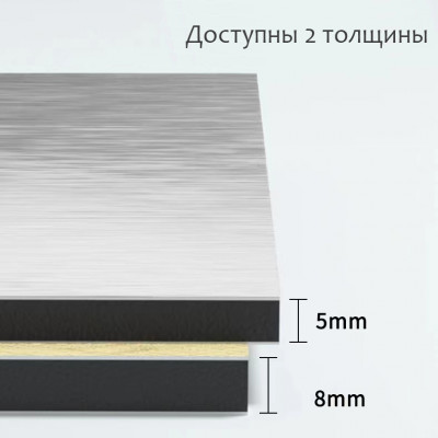 Зеркальная стеновая панель PREMIUM JM007 Чёрное зеркало - 2800*1220*8 мм