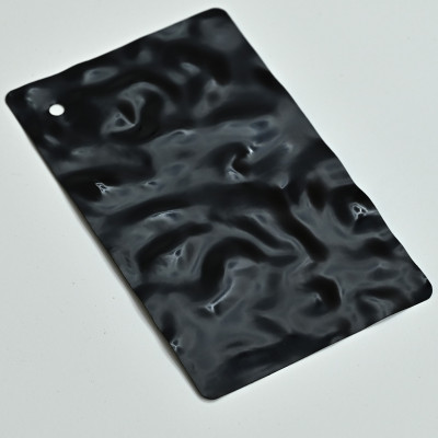 Стеновая панель Matt black water водная рябь - 2800*1220*5 мм