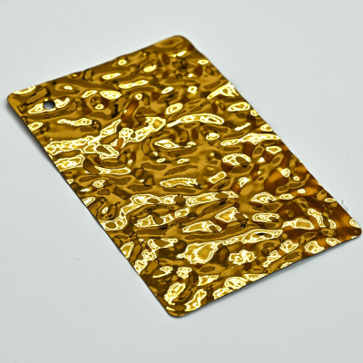 Стеновая панель Gold water водная рябь - 2800*1220*5 мм