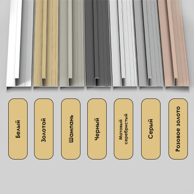 Профиль торцевой-угловой алюминиевый для панелей 4 мм белый 5838-88