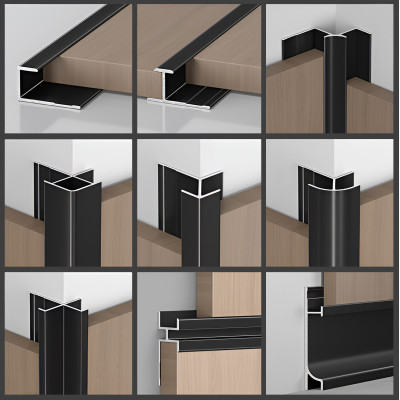 Профиль алюминиевый для стеновых панелей 9 мм латунь 50*6*9,5 6006-88