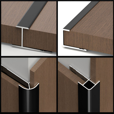 Профиль торцевой алюминиевый для панелей 5 мм латунь 4785-88