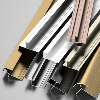 Профиль торцевой алюминиевый для панелей 4 мм латунь 4784-88