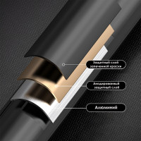 Профиль торцевой алюминиевый для панелей 4 мм латунь 4784-88