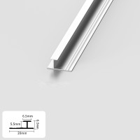 Профиль соединительный алюминиевый для панелей 5 мм серебристый 4829-88