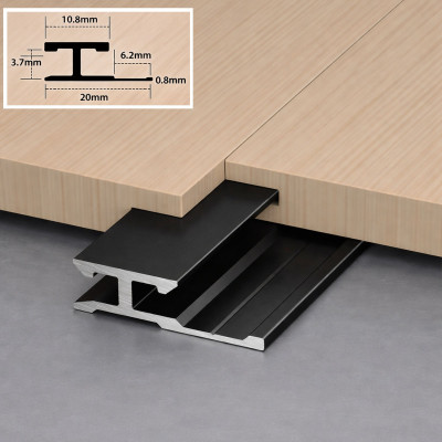 Профиль соединительный алюминиевый для скрытого монтажа панелей 8 мм черный 14597-88