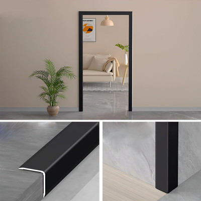 Профиль наличник угловой внешний алюминиевый для панелей 8 мм черный 14584-88