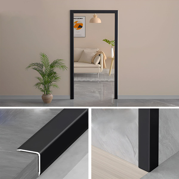 Профиль наличник угловой внешний алюминиевый для панелей 8 мм серый 14590-88