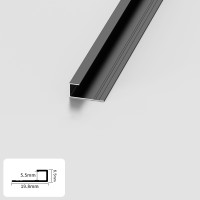 Профиль торцевой алюминиевый для панелей 5 мм черный 4797-88
