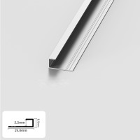 Профиль торцевой алюминиевый для панелей 5 мм серебристый 5737-88